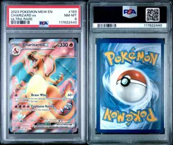 2023 POKEMON MEW EN-151 ULTRA RARE #183 CHARIZARD EX PSA 8 - Image 3