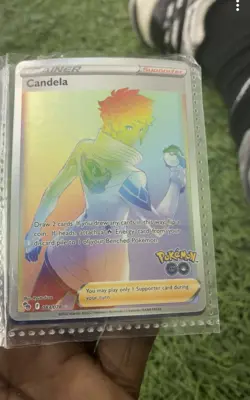 Pokemon Go Holo Trainer Candela Secret Rare Rainbow 083/078 Near Mint Condition - Image 1