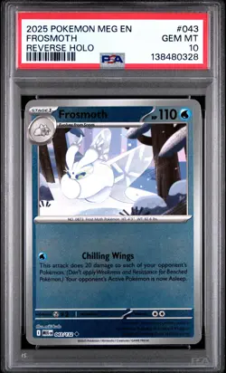2025 POKEMON MEG EN-MEGA EVOLUTION REVERSE HOLO #043 FROSMOTH PSA 10 - Image 1