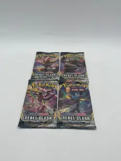 Pokemon TCG: Sword & Shield Rebel Clash Art Set 4x Boosters Factory Sealed - Image 1