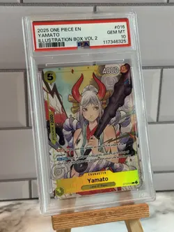 2025 ONE PIECE PROMOS ILLUSTRATION BOX VOL 2 #016 YAMATO PSA 10 - Image 1