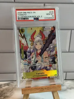 2025 ONE PIECE PROMOS ILLUSTRATION BOX VOL 2 #016 YAMATO PSA 10 - Image 1