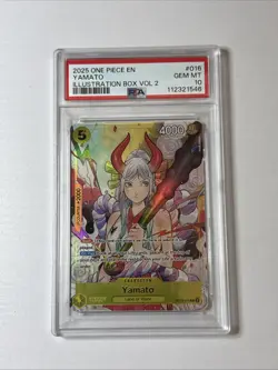 2025 ONE PIECE PROMOS ILLUSTRATION BOX VOL 2 #016 YAMATO PSA 10 - Image 1