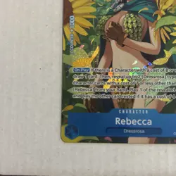 One Piece TCG Royal Blood OP-10 - Rebecca SR Alt Art Parallel OP10-058 - Image 3