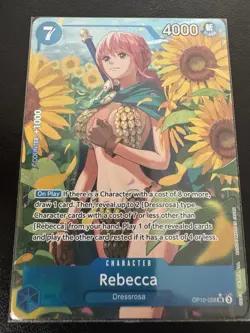 One Piece TCG Rebecca SR Alt Art Parallel OP10-058 Royal Blood OP-10 NM Blue - Image 1