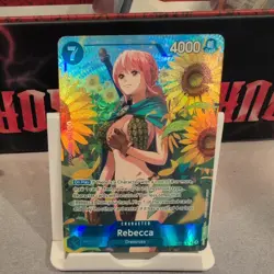 One Piece TCG Royal Blood OP-10 - Rebecca SR Alt Art Parallel OP10-058 - Image 1