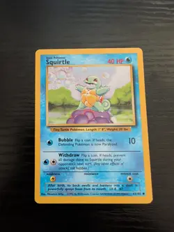 Squirtle 63/102 Base Set Pokemon TCG 1999 MP - Image 1