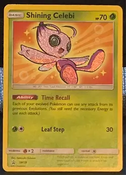 Pokemon TCG Shining Celebi SM79 Sun & Moon Black Star Promo Holo - Image 1