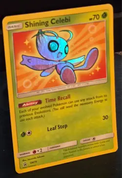 Pokemon TCG Shining Celebi SM79 Sun & Moon Black Star Promo Holo - Image 2