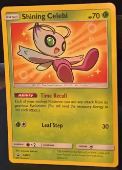 Pokemon TCG Shining Celebi SM79 Sun & Moon Black Star Promo Holo - Image 3