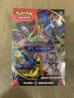 Pokemon TCG Mega Evolution Phantasmal Flames Booster Bundle 6 Packs NEW/Sealed - Image 1