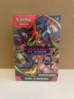 Phantasmal Flames Booster Bundle 6 Packs Mega Evolution Pokemon TCG New & Sealed - Image 1