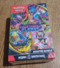 Phantasmal Flames Booster Bundle (6 Packs) - Pokemon TCG Mega Evolution - Sealed - Image 1