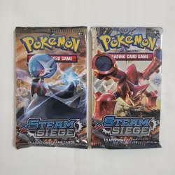 Pokemon XY Steam Siege English Booster Trading Card Game 4 Pack Lot Art Set - Image 3