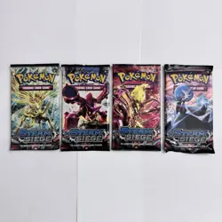 Pokemon XY Steam Siege English Booster Trading Card Game 4 Pack Lot Art Set - Image 1