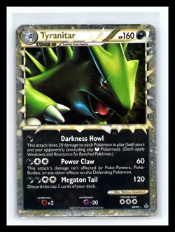 💥 Pokemon TCG Tyranitar Prime Unleashed Holo Card 88/95 Rare 2010 - Image 1