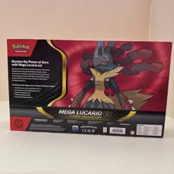 Pokemon TCG Mega Lucario EX Figure Collection Sealed Promo Card 5 Booster Packs - Image 2