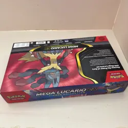Pokemon TCG Mega Lucario EX Figure Collection Sealed Promo Card 5 Booster Packs - Image 4