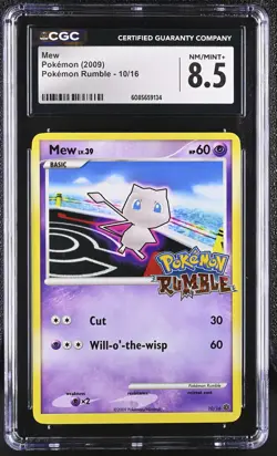 CGC 8.5 Mew 2009 Rumble 10/16 Pokemon Card - Image 1
