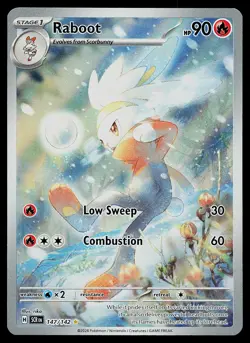 Pokemon Card - Raboot Stellar Crown 147/142 Holo Illustration Rare - Image 1