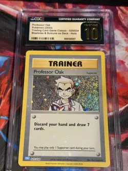 Professor Oak (CLB) 025/034 Trading Card Game Classic Holo CGC Pristine 10 - Image 1