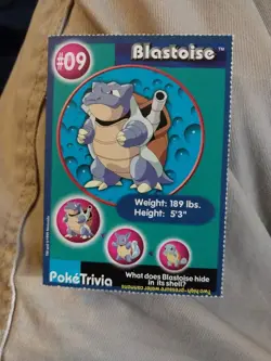 VTG Vintage POKEMON Pokemon Blastoise 09 TRADING CARD Burger King Promo Nintendo - Image 1