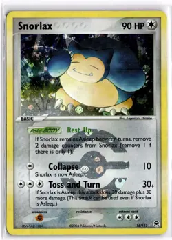 Pokemon TCG Snorlax 15/112 ex FireRed & LeafGreen Reverse Holo - Image 1