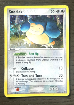 2004 Pokemon TCG Snorlax 15/112 Fire Red Leaf Green Holo - Image 1