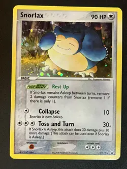Snorlax Holo EX Fire Red & Leaf Green 15/112 Pokemon TCG - NM - Image 3