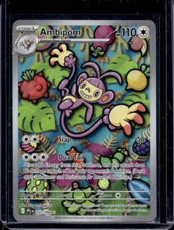2025 Pokemon Phantasmal Flames Ambipom Illustration Rare #107/094 - Image 1