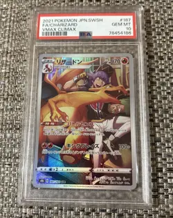 Charizard CHR 187/184 VMAX Climax Japanese Pokemon Card PSA 10 Gem Mint - Image 1