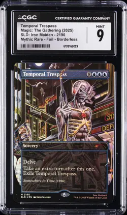 2025 MAGIC : THE GATHERING SLD : IRON MAIDEN #2190 TEMPORAL TRESPASS CGC 9 - Image 1