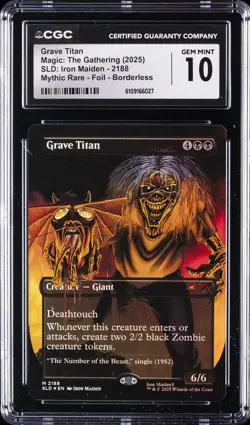 2025 MAGIC : THE GATHERING SLD : IRON MAIDEN #2188 GRAVE TITAN CGC 10 GEM MINT - Image 1