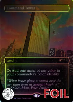 MTG Command Tower (Rainbow) (1994) | NM Foil | Secret Lair Spider-Man {SLD} - Image 1