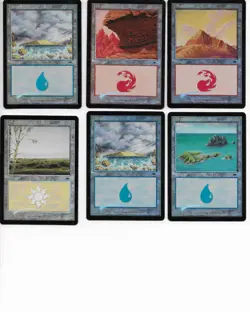 MTG Basic Land Foil Onslaught Lot x16 (Check Pics) (Light Crimp) - Image 1