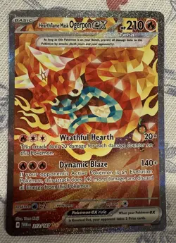 POKEMON TCG Hearthflame Mask Ogerpon ex 212/167 Sv06: Twilight Masquerade Holo - Image 1