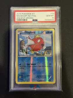 LOW POP 2015 POKEMON XY ANCIENT ORIGINS #19 MAGIKARP REVERSE FOIL PSA 10 - Image 1