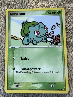 2006 Pokemon TCG Crystal Guardians Bulbasaur Regular Non-Holo 45/100 LP - Image 1