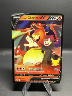 Pokemon: Lance’s Charizard V SWSH133 Celebrations Promo Card - Image 1