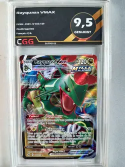 Carte Pokemon Francais Rayquaza VMAX (CRZ 101) Zenith Supreme CGG 9,5 26790105 - Image 1