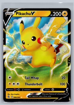 Pokemon TCG Pikachu V 086/264 Fusion Strike Ultra Rare Holo Near Mint NM - Image 1