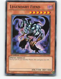 Legendary Fiend #SDMA-EN004 1st Edition Yugioh Card - Image 1