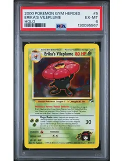 2000 Pokemon Gym Heroes Holo Erika's Vileplume #5/132 PSA 6 Fresh Certification! - Image 1