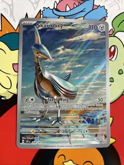 Pokemon TCG Skarmory 209/191 Surging Sparks Illustration Rare Holo Card NM - Image 1