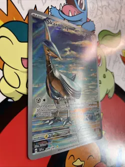 Pokemon TCG Skarmory 209/191 Surging Sparks Illustration Rare Holo Card NM - Image 2
