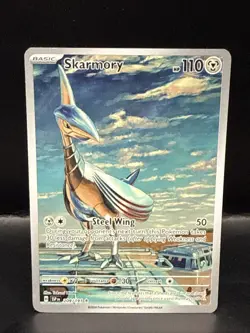 Pokemon TCG Skarmory 209/191 2024 Surging Sparks Illustration Rare Card - NM - Image 1