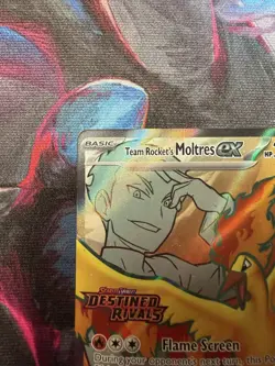 Pokemon TCG Team Rockets Moltres EX Destined Rivals 208/182 NearMint Condition - Image 2