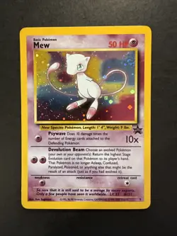 Mew Promo 9 WoTC Black Star Promo Holo Rare Swirl Pokemon - Image 1