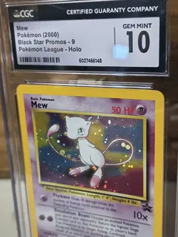 2000 Pokemon Black Star Promo #9 Mew Holo CGC 10 Unique Earring Swirl 🌀 - Image 4
