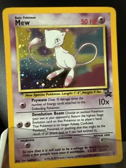 Promo Mew #9 Holo Black Star Pokemon TCG Vintage WOTC SWIRL - Image 1